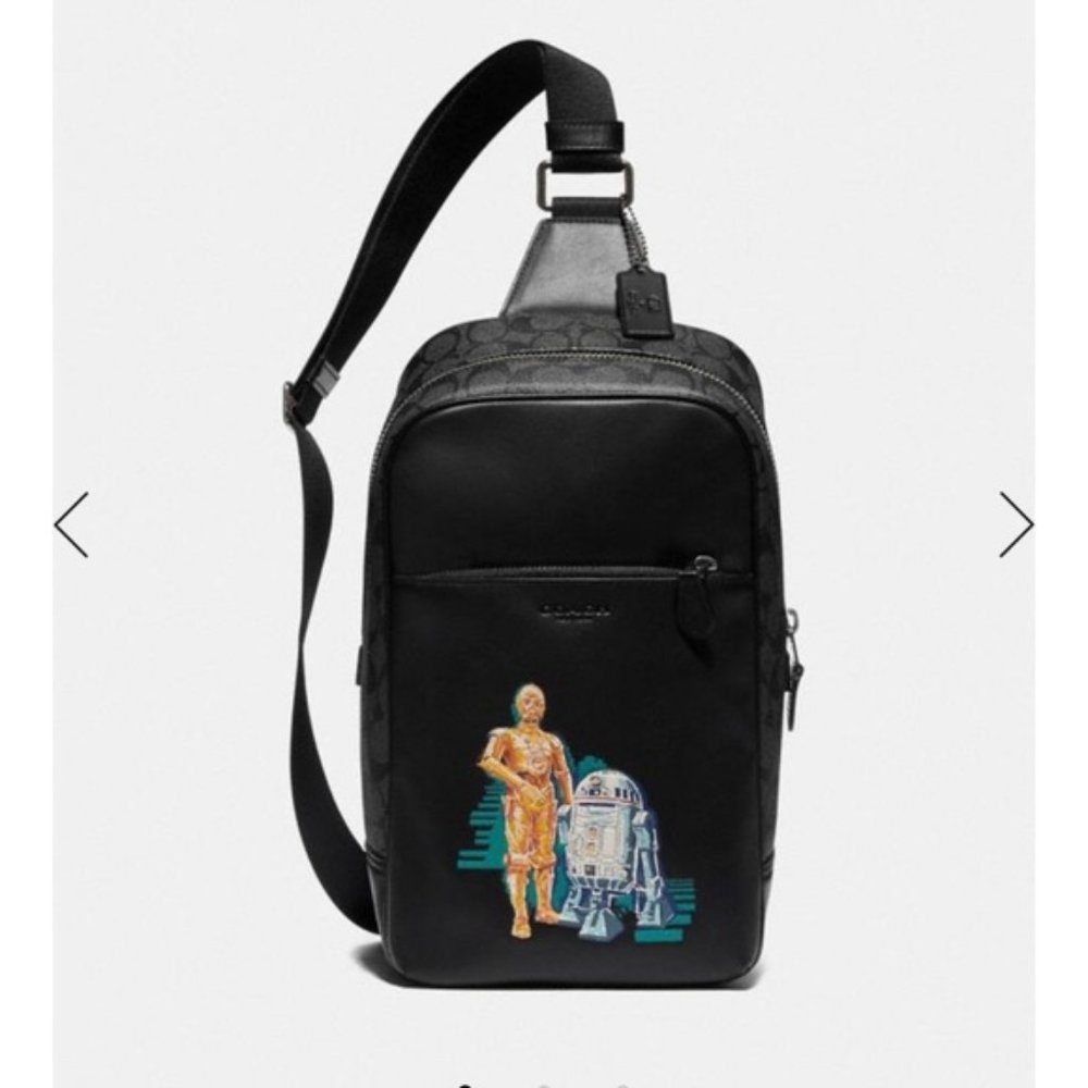 New Star Wars Men Coach Westway Backpack C3PO R2D2